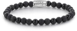 Rebel&Rose Brățară din mărgele Negru Rocks RR-60033-S 19 cm - L