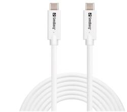 Sandberg 136-75 USB 3.2 Gen 2 (3.1 Gen 2) 3 M USB C Fehér USB kábel (136-75)