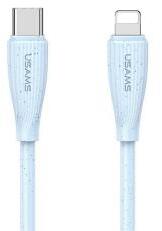 USAMS GREEN SERIES adatkábel (Type-C - lightning, 30W, gyorstöltő, 100cm) VILÁGOSKÉK (170020)