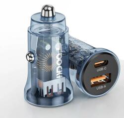  Autós gyorstöltő 12-24V, USB-A/USB-C (07AC) (07AC)