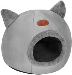 Springos Macska fekhely párnával 37x31x36cm - Szürke (PA0239)