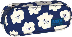 DERFORM Penar școlar eliptic BackUP A27 - Blue Flowers, cu separator (PB2A27) Penar
