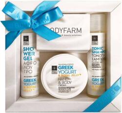Bodyfarm Set Greek Yogurt & Royal Jelly - Gel de duș, cremă și șampon, 3 х 50 ml