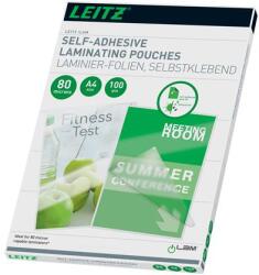 LEITZ Folie de laminare termică, 80 microni, A4, lucioasă, autoadezivă, LEITZ (33872)