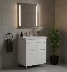 Coloana Set mobilier baie pe pardoseala 60 cm, model Omega cu lavoar ceramic (4823065827056)