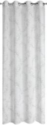 Eurofirany függöny kész FIORE, 140x250cm, hurkokra fűzve, szürke virágokkal (386999)
