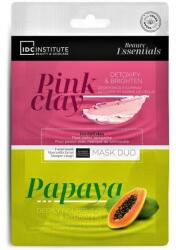 IDC Institute 2 db arcmaszk készlet Skincare Essential Duo Pink Clay & Papaya IDC Institute 77020 (IDC77020)