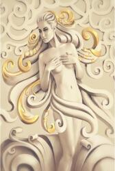 MÉDIA Öntapadó és mosható falfestmény Istennő, márvány, női arc 3, 150 x 205 cm (FOTOTAP5657)