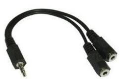 PureLink LP-AA120 audio kábel 0, 1 M 3.5mm 2 x 3.5mm Fekete (50464)