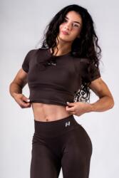 NEBBIA Seamless Short-Sleeve Top POWER 891 Dark brown - dark brown (XS) - NEBBIA