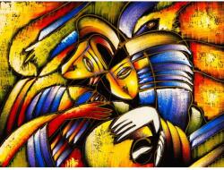 Blueback MAT Tapéta absztrakt arcok, 400 x 250 cm (BBIMG7164)