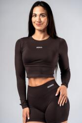 NEBBIA Seamless Long-Sleeve Top POWER 892 Dark brown - dark brown (L) - NEBBIA