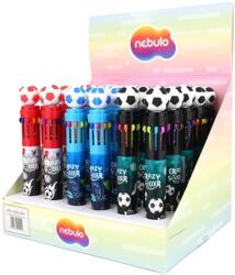 Nebulo Golyóstoll 10 különböző írásszín 0, 7 mm focilabda figurával Nebulo (DTG-10COL-004)