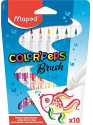 Maped Filctoll készlet, kimosható, ecsetjellegű, MAPED "Color ’Peps Brush", 10 különböző szín (848010)