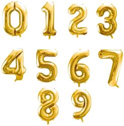  Fólia lufi 86 cm arany színű 0-9 szám (5902230736108)