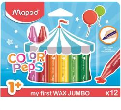 Maped Zsírkréta, vastag, MAPED "Color`Peps MAXI Wax", 12 különböző szín (861311)