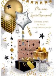 Cardex Üdvözlőlap képeslap lufi és ajándékdoboz mintával születésnapra Cardex (50CAR596)