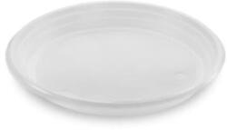  Műanyag tányér 22 cm kör lapos fehér PP többször használható (11100182)