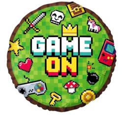  Fólia lufi 45 cm gömb Game On zöld pixel mintás 148237 (148237)