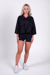 NEBBIA Boxy Cropped Shirt With Pockets 598 - black (UN) - NEBBIA