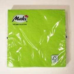  Szalvéta 3 rétegű egyszínű 33x33cm 20db/csomag Maki - Neonzöld