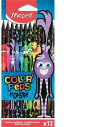 Maped Színes ceruza készlet háromszögletű Maped Color Peps Monster 12 db (862612)