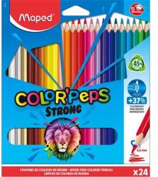 Maped Színes ceruza készlet, háromszögletű, MAPED "Color`Peps Strong", 24 különböző szín (862724) - hunrods