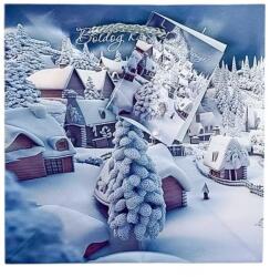  Dísztasak karácsonyi havas házak 16x16x7, 5 cm BR121322 (BR121322)