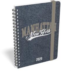 Lizzy Card Határidőnapló Heti Tervező B6 spirál Manhattan New York Lizzy Calendar 2026 (21582)