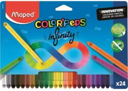 Maped Színes ceruza készlet különleges az egész ceruza felhasználható Maped Color Peps Infinity 24 db háromszögletű (861601)