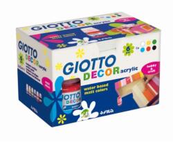 Giotto Akrilfesték készlet 6 db színnel matt 25 ml tégelyes Giotto Decor Acrylic (538200)