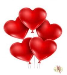  Szív alakú latex luficsokor 10 darab héliummal fújva