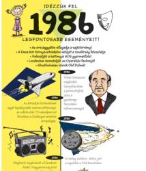 Cardex Üdvözlőlap képeslap Cardex születésnapra 1986 fontos eseményei H (50CAR225)