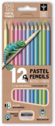 Ars Una Színes ceruza készlet hegyezővel háromszögletű pasztell színek Ars Una 12 db (5993120022685)