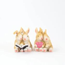  Nyuszi Polyresin Figura 2 minta 7x9 cm CX110517