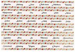 Zátonyi Fűszeres feliratos konyhai etikett cimke kalocsai mintás díszítéssel 2 lap (131583)