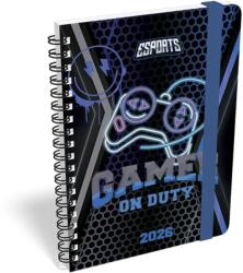 Lizzy Card Határidőnapló Heti Tervező B6 spirál Esport Game On Duty Lizzy Calendar 2026 (21577)