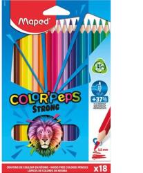 Maped Színes ceruza készlet, háromszögletű, MAPED "Color`Peps Strong", 18 különböző szín (862718)