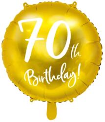  70. Évszámos lufi fólia arany happy birthday 45 cm 109483 (5900779109483)