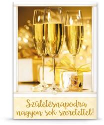 Ars Una alkalmi extra borítékos képeslap F pezsgős-születésnapi 3532 (30063532)