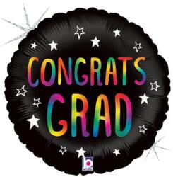  Ballagási Congrats Grad szivárványos fólia lufi 45 cm 6943 (1058036943GH-P)