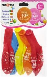  Boldog 19. születésnapot latex lufi 30cm 5db