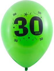  Évszámos 30. gumi lufi 30 cm-es 10 db-os csomag vegyes színekkel (8421332133303)