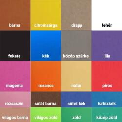  Dekorgumi lap A4 2 mm többféle színben