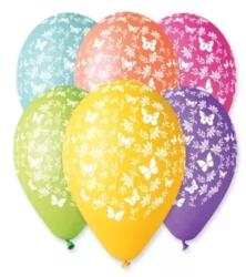  Pillangós printelt gumi lufi csomag vegyes színekkel 30 cm 10 db (1020011-printpillango)