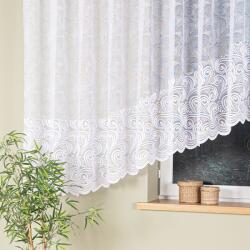Markizeta Jacquard függöny, Felszerelésre kész, Kinga modell, 600x160 cm, Marquise, Fehér (023391/FBL/001/600160/1)