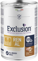 Exclusion Dog Monoprotein Vet Diet Renal Pork & Sorghum and Rice konzerv (12 x 400 g) 4.8kg
