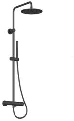 RAVAK Spring termosztátos zuhanyoszlop, állítható, zuhanyszettel, fekete SG 091.20BLM (RAV-X070558)