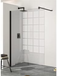 Technik Sanitary (Hüppe) X-One Walk-In zuhanyfal, 990-1005x2000, Antiplaque üveg, fekete (HU-NX1703123322)