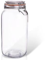 Artemis Üveg befőttesüveg fedéllel és csattal élelmiszerekhez 2L, Artemis, átlátszó, 13x13x21, 5cm (VD-124288)